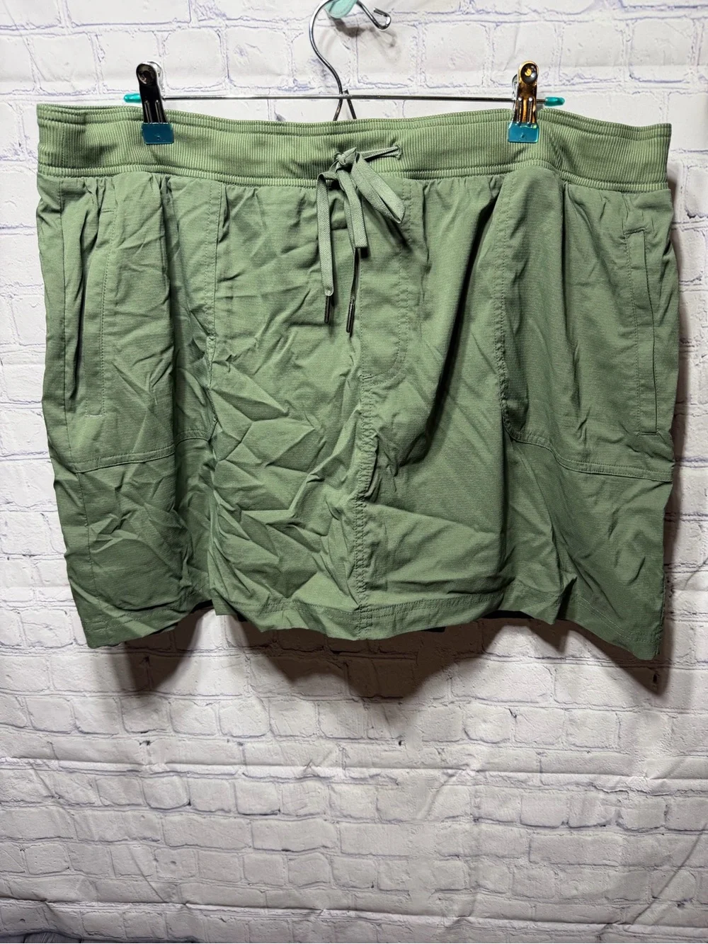 L.L.Bean Womens Vista Camp Skort Green Sz 2X Casual Outdoor Camping